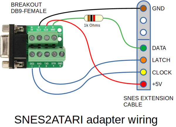 SNES2Atari Adapter Wiring